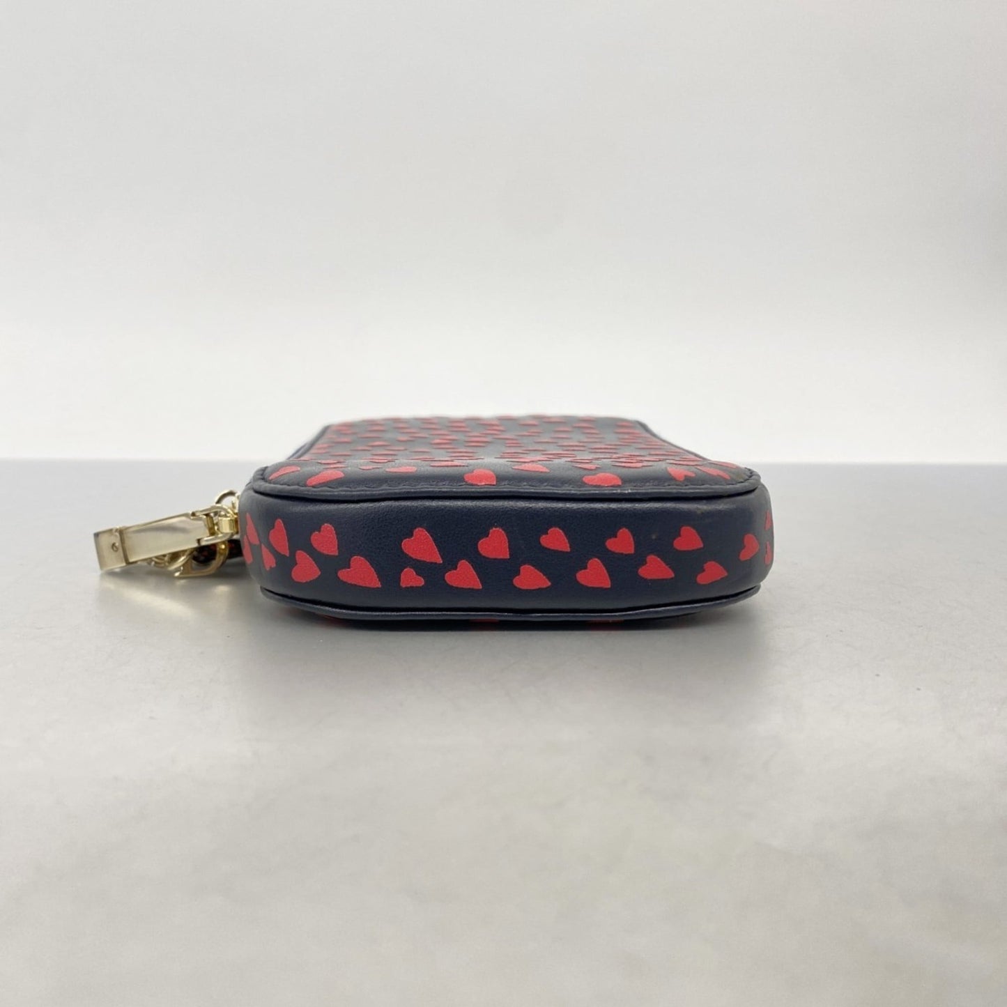Christian Dior Navy Red Color Leather Shoulder Bag ()
