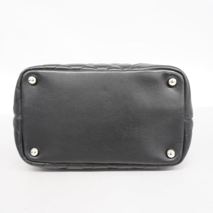 CHANEL Ligne Cambon Tote Bag Women's Leather Black