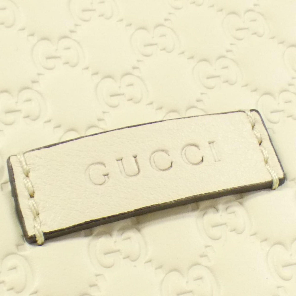 Gucci Ivory Micro Gg Leather Handbag