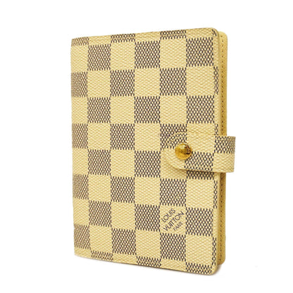 Louis VuittonAuth  Damier Azur Planner Cover Notebook Cover Agenda PM R20706