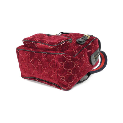 Gucci Red Color Velvet Backpack