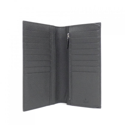 Gucci Black Leather Long Wallet (Bi-Fold)