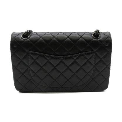 CHANEL 2.55ChainShoulder Bag Black leather