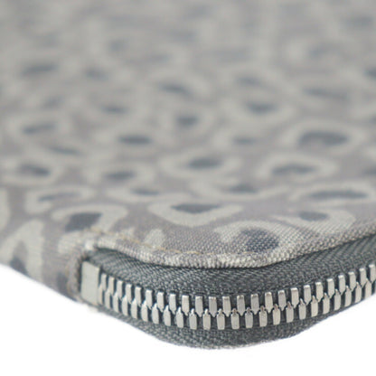 Gucci Gray Canvas Clutch Bag Handbag Pouch