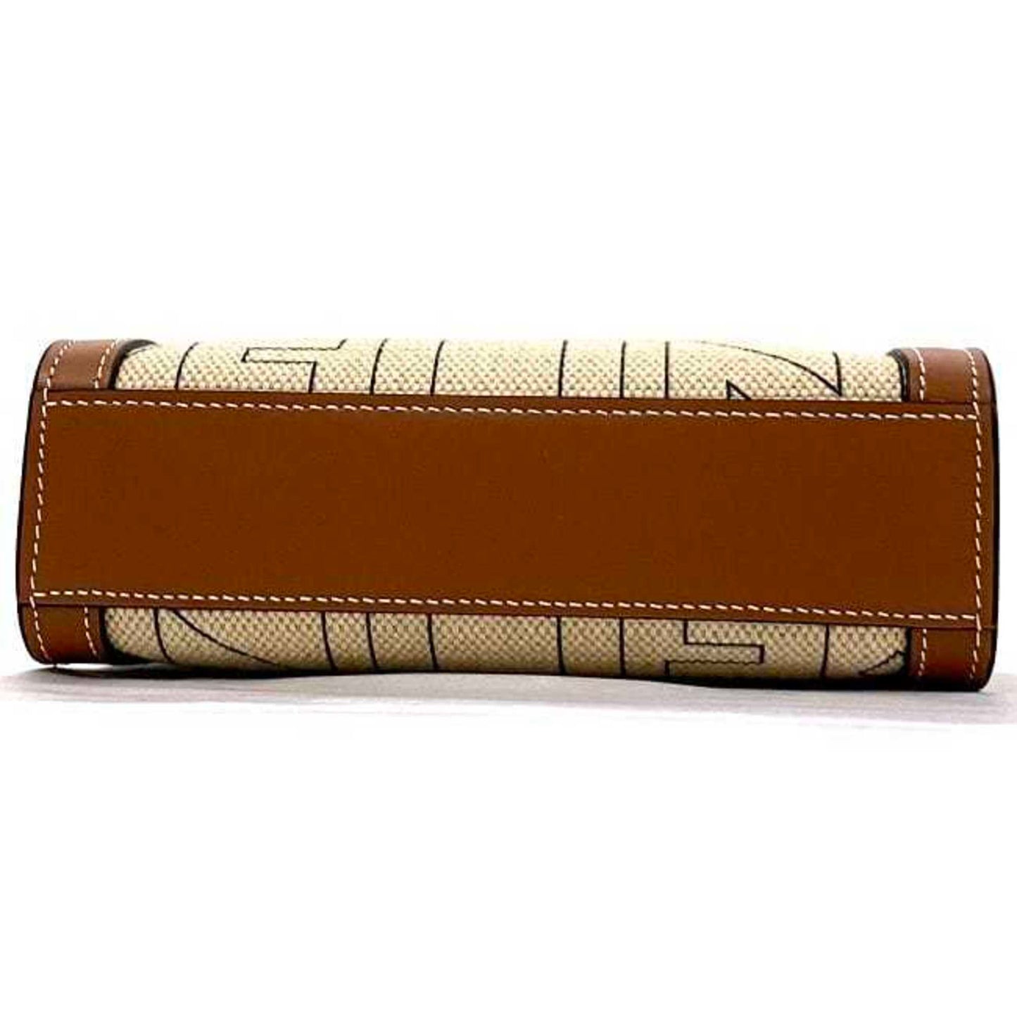 Celine Vertical Cover Beige Brown 193302EUK.02NT Canvas Leather  Handbag