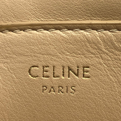 Celine C Charm Clutch Bag Beige Quilted Leather Women's Men's