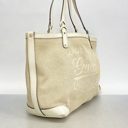 Gucci Beige Canvas Tote Bag