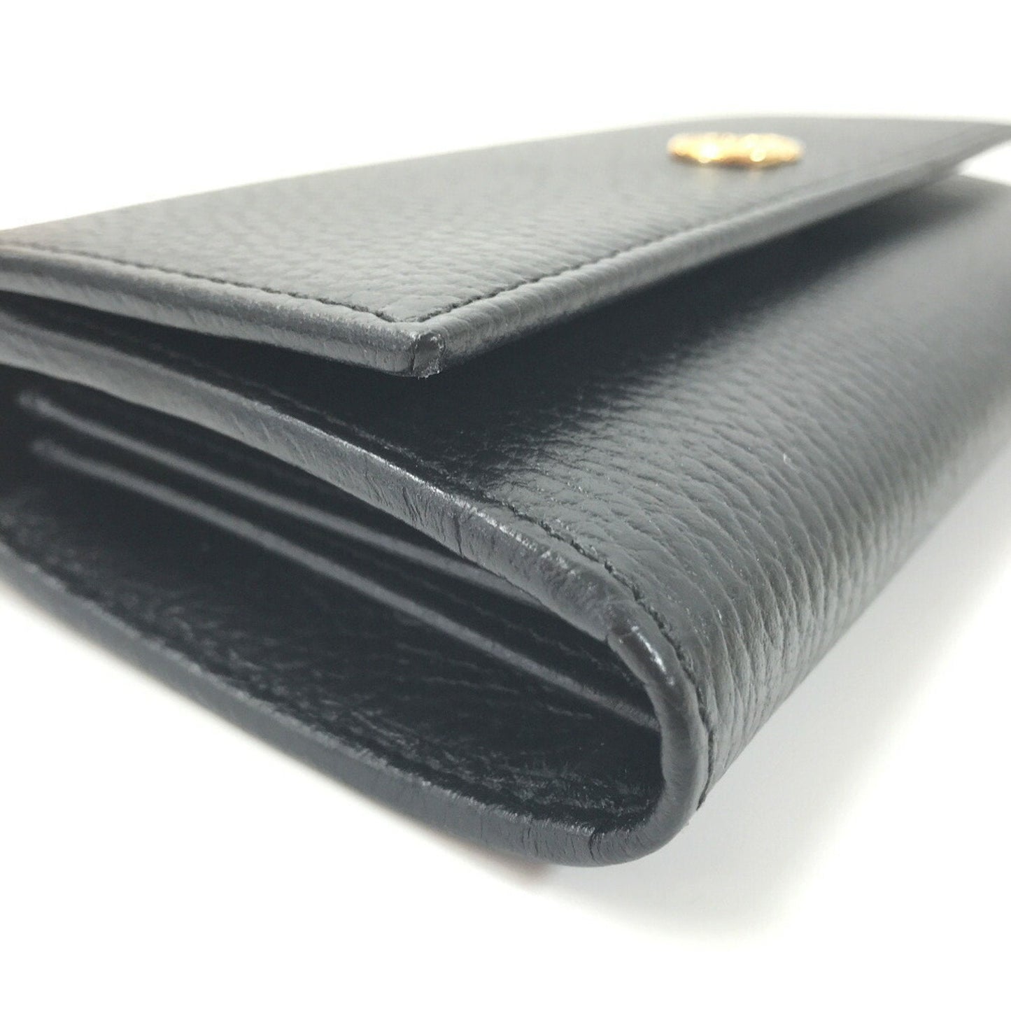 Gucci Long Wallet Continental GG Marmont?456116 Leather Black Men's GUCCI