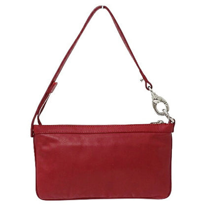 Celine bag ladies handbag hand pouch leather red micro