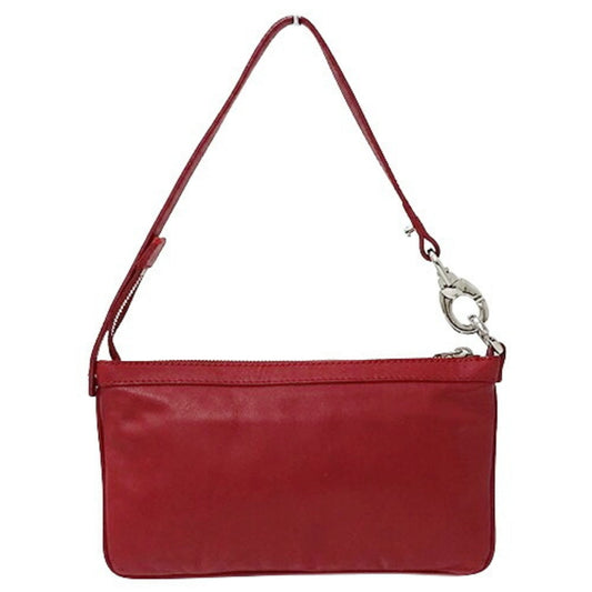 Celine bag ladies handbag hand pouch leather red micro