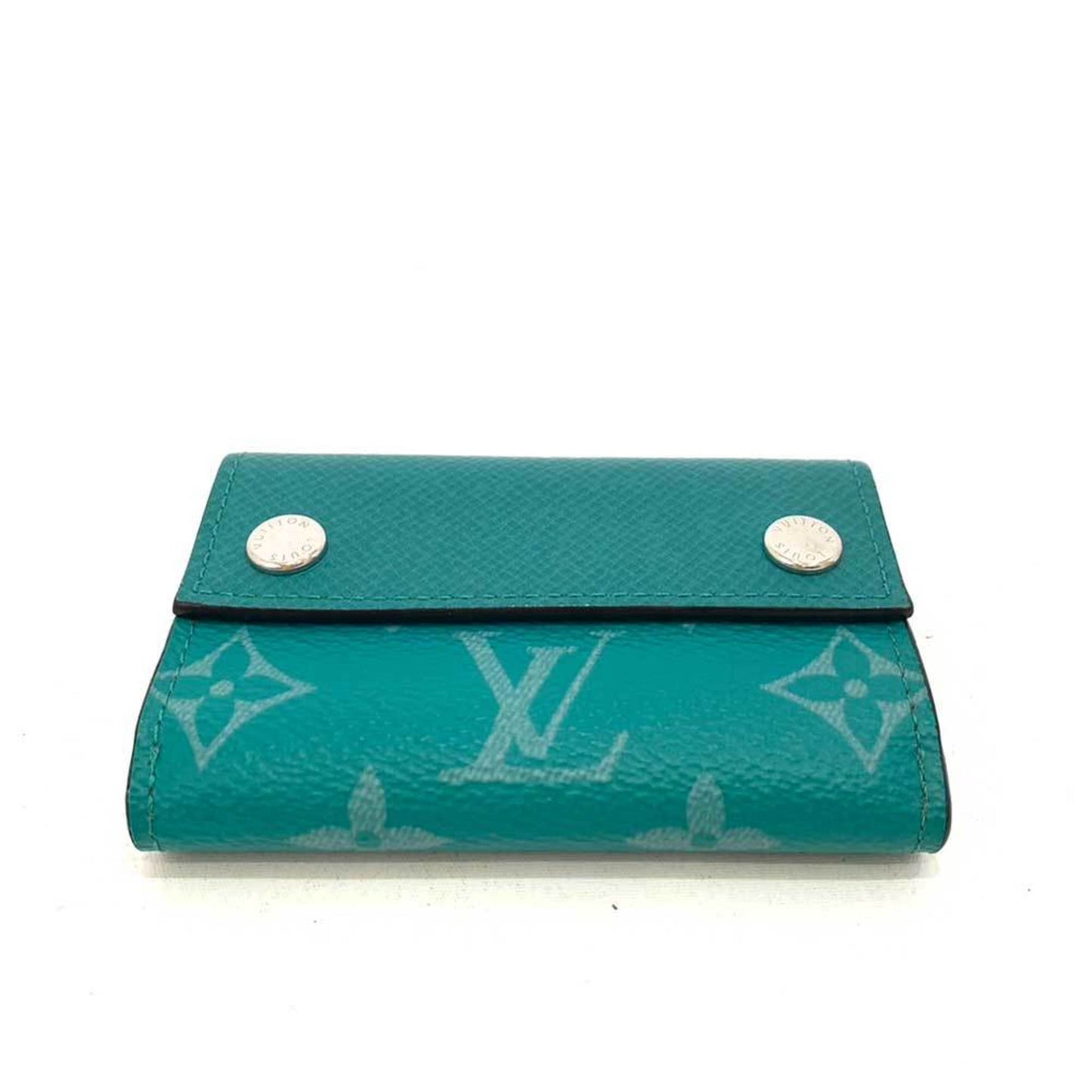 LOUIS VUITTON Wallet Discovery Green Trifold W Women's Men's Taigarama M67626 LOUISVUITTON