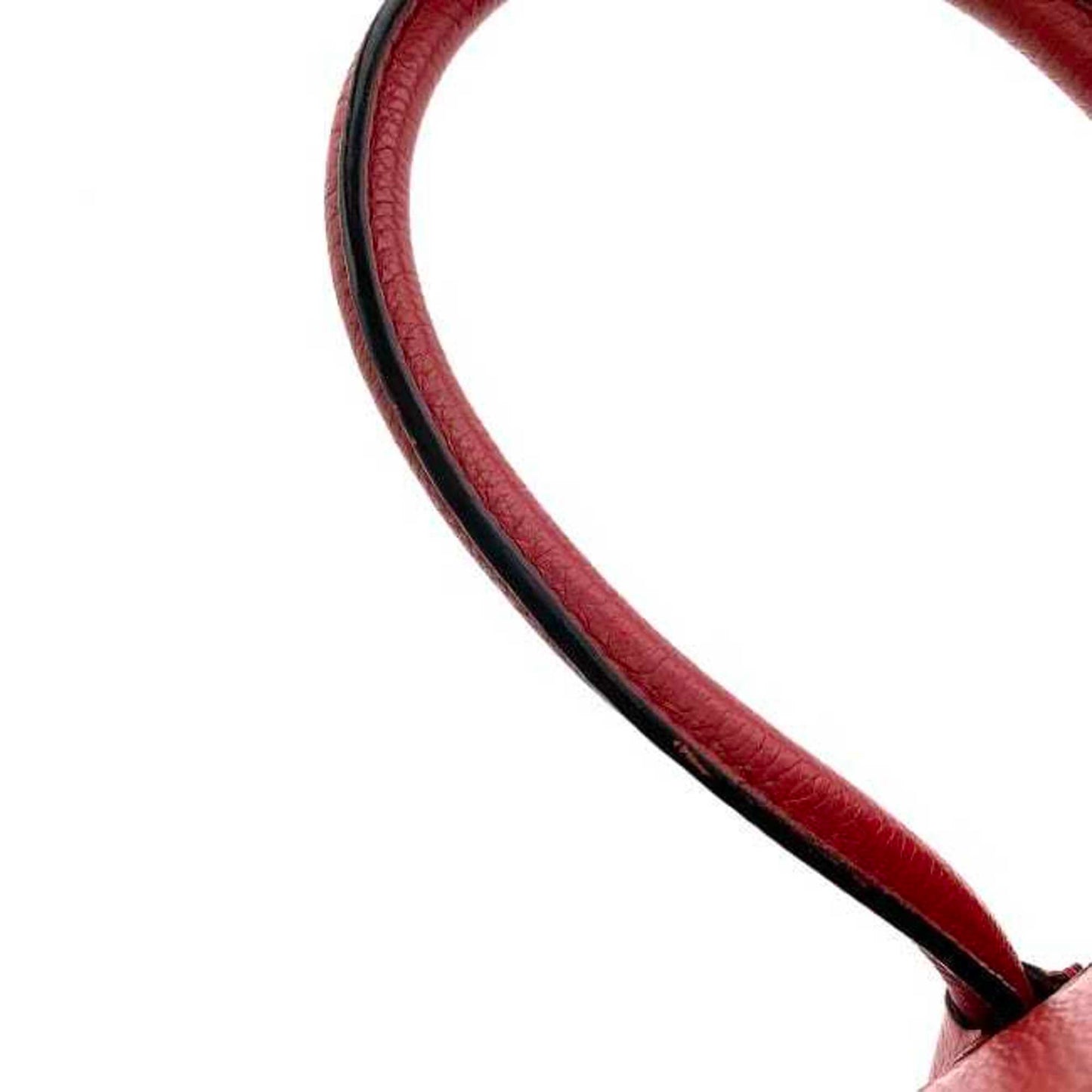 Celine Tote Bag Luggage Micro Shopper Red 167793 Leather  Handbag Ladies