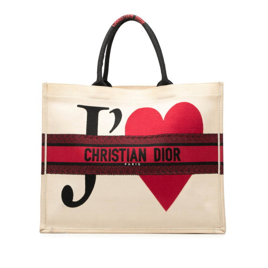 Christian Dior White Canvas Tote Bag ()