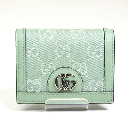 Gucci Pale Green Denim Leather Wallet (Bi-Fold) ()