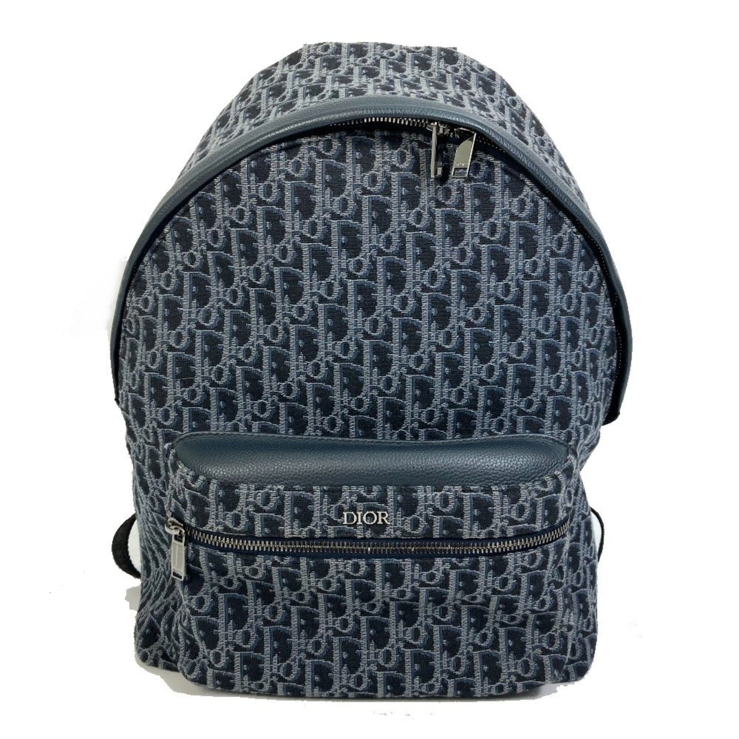 Christian Dior Navy Canvas Leather Backpack ()