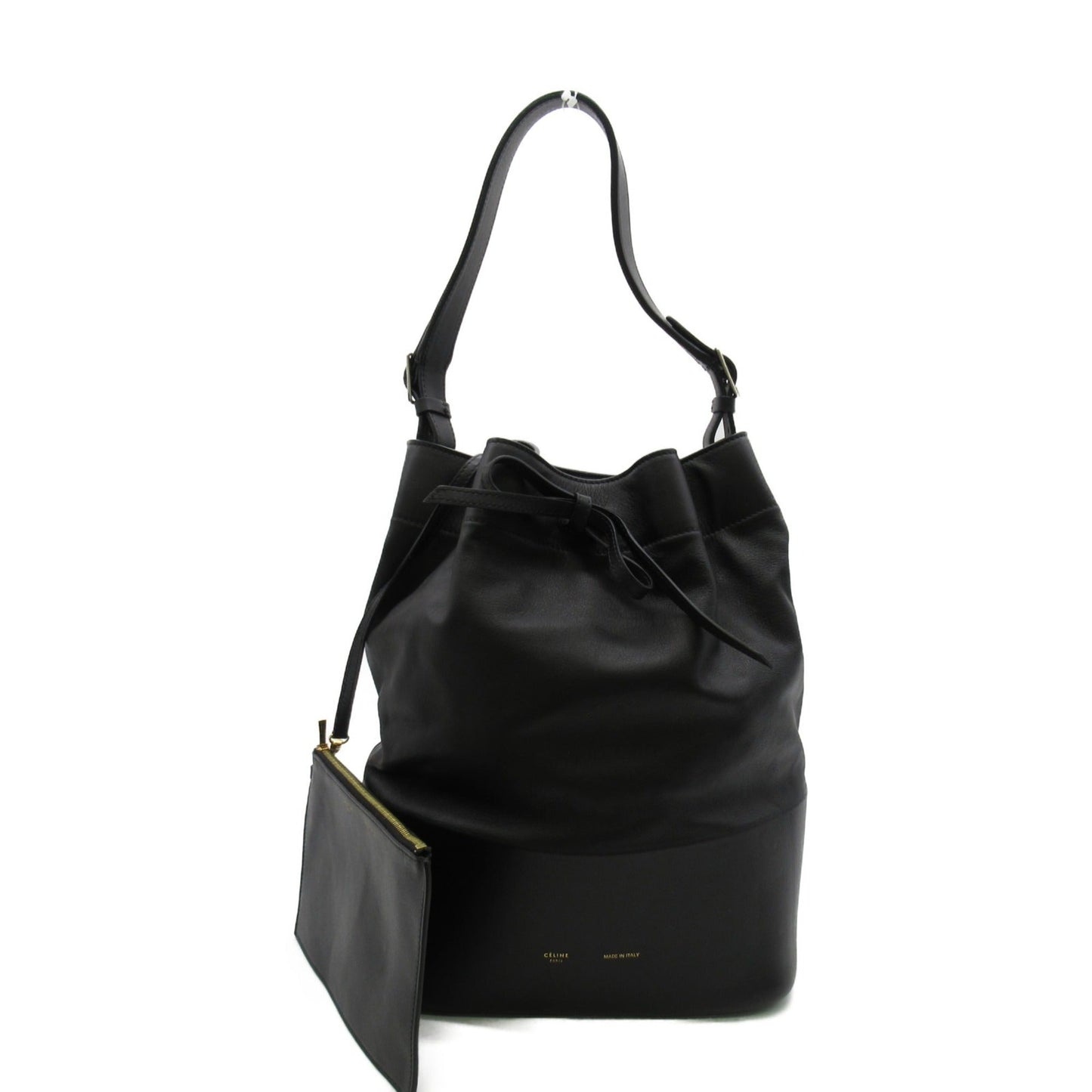 Celine bucket bag medium Black leather
