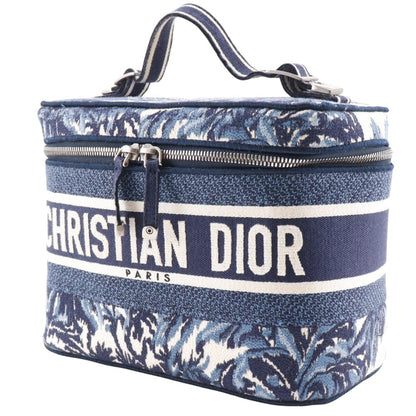 Christian Dior Navy White Canvas Handbag Weekend Bag ()