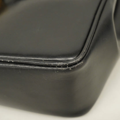 Celine  Carriage Metal Fittings Women's Leather Handbag Black