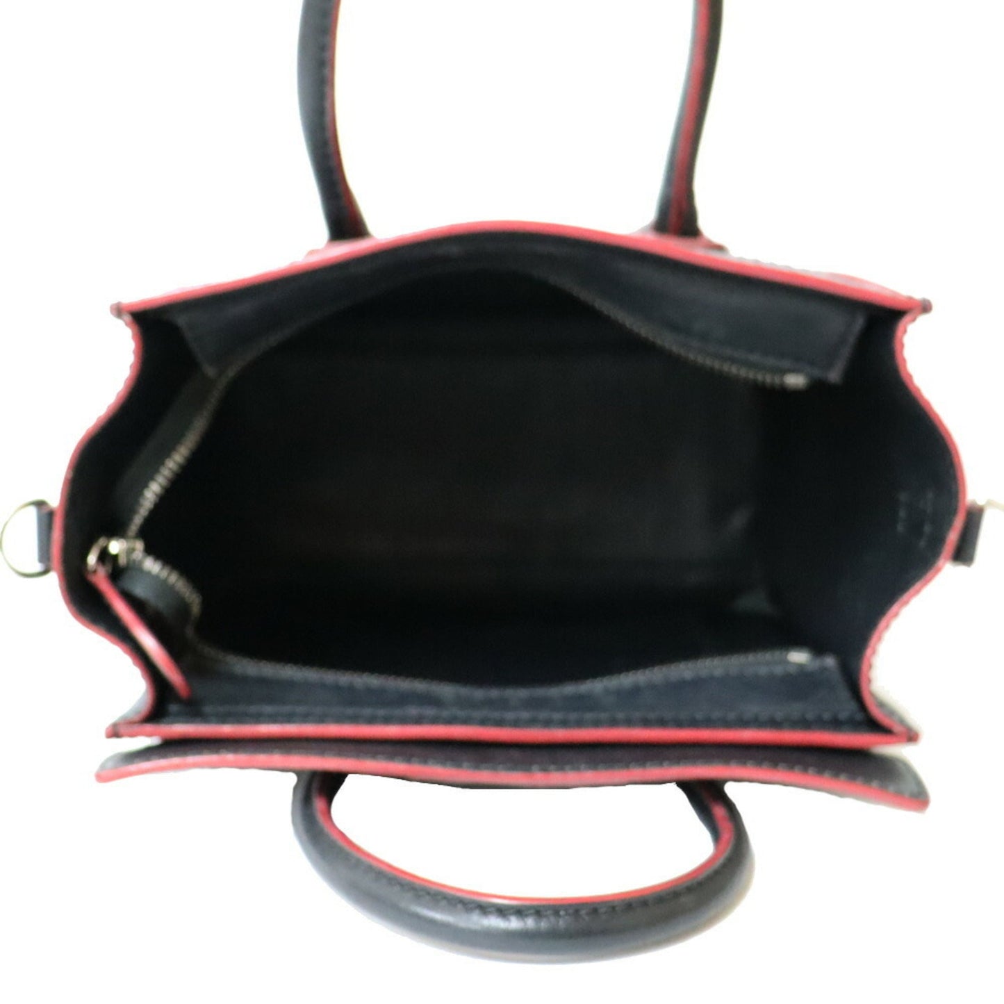 Celine Handbag Shoulder Bag, Luggage Nano Shopper Black Pink Women's Calf