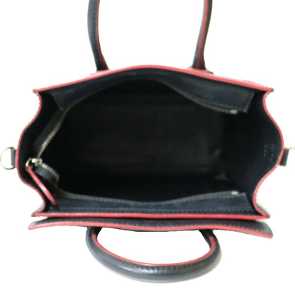 Celine Handbag Shoulder Bag, Luggage Nano Shopper Black Pink Women's Calf