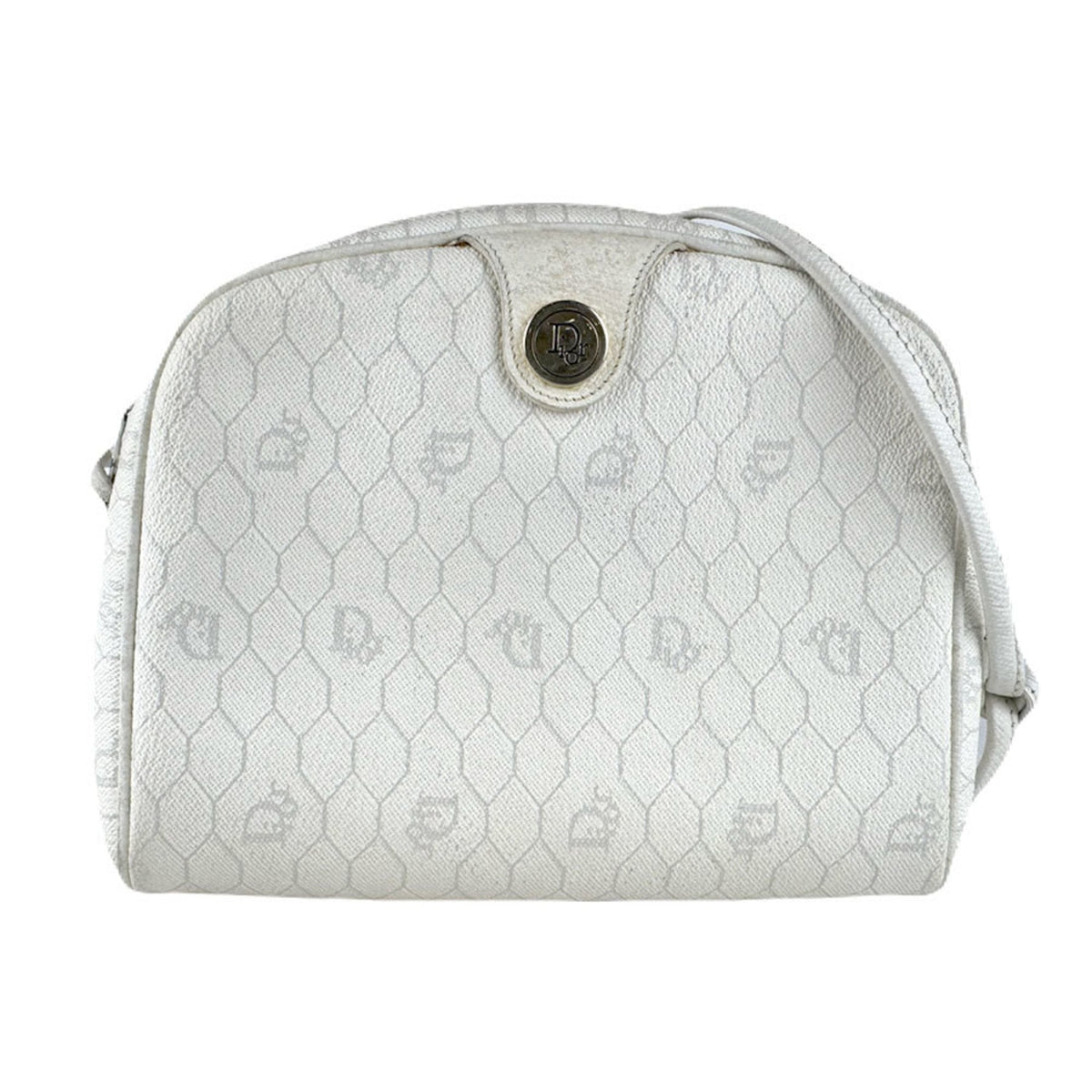 Christian Dior White Leather Shoulder Bag ()