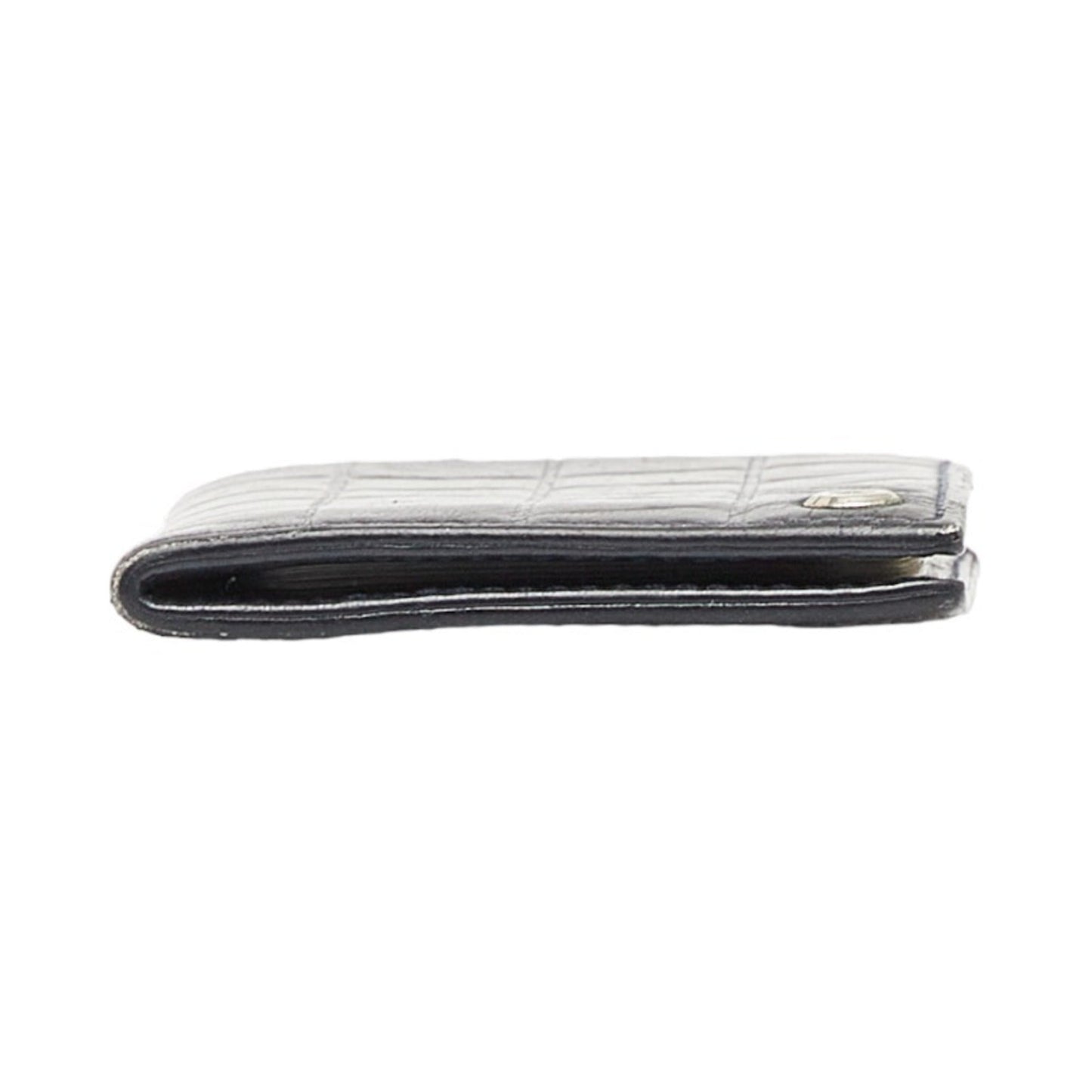 CHANEL Cocomark Business Card Holder Case Black Lambskin Ladies