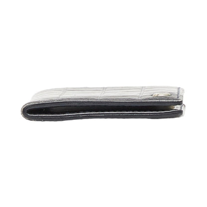 CHANEL Cocomark Business Card Holder Case Black Lambskin Ladies