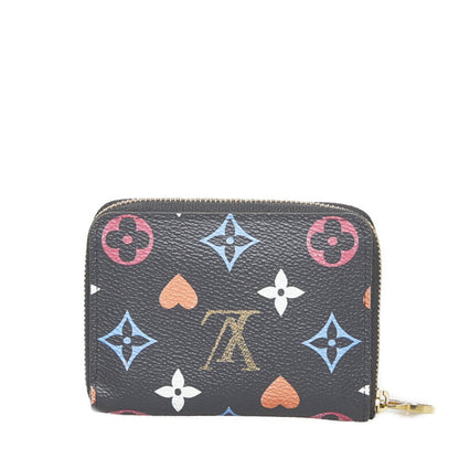 LOUIS VUITTON Monogram Game On Zippy Coin Purse Case M80305 Noir Black PVC Leather Ladies