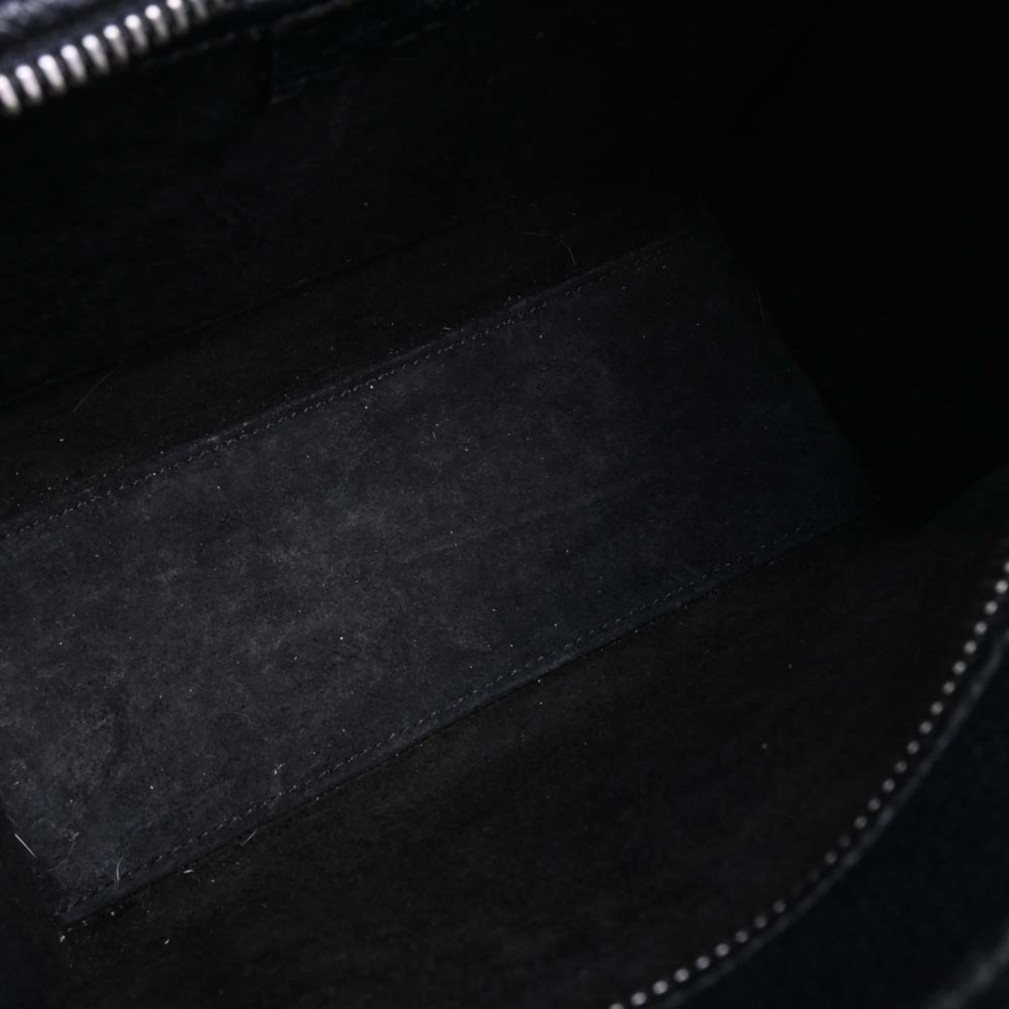 Celine Leather Luggage Nano Shopper Handbag Black Ladies