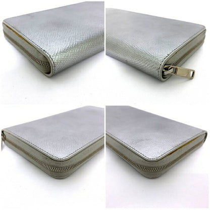 Celine Wallet Metallic Silver 10B553BFQ. 36AG Laminated Grain Calfskin Celine Leather Ladies