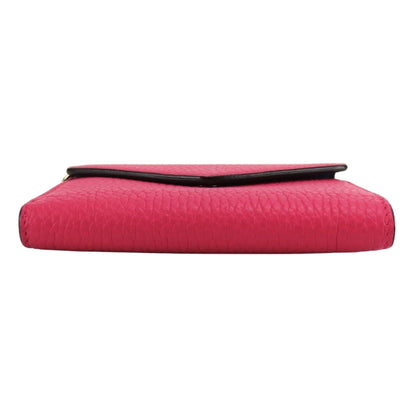 Christian Dior Navy Pink Leather Wallet (Tri-Fold) ()