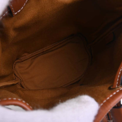 Celine Leather Folco Triomphe Backpack Rucksack Brown Women's