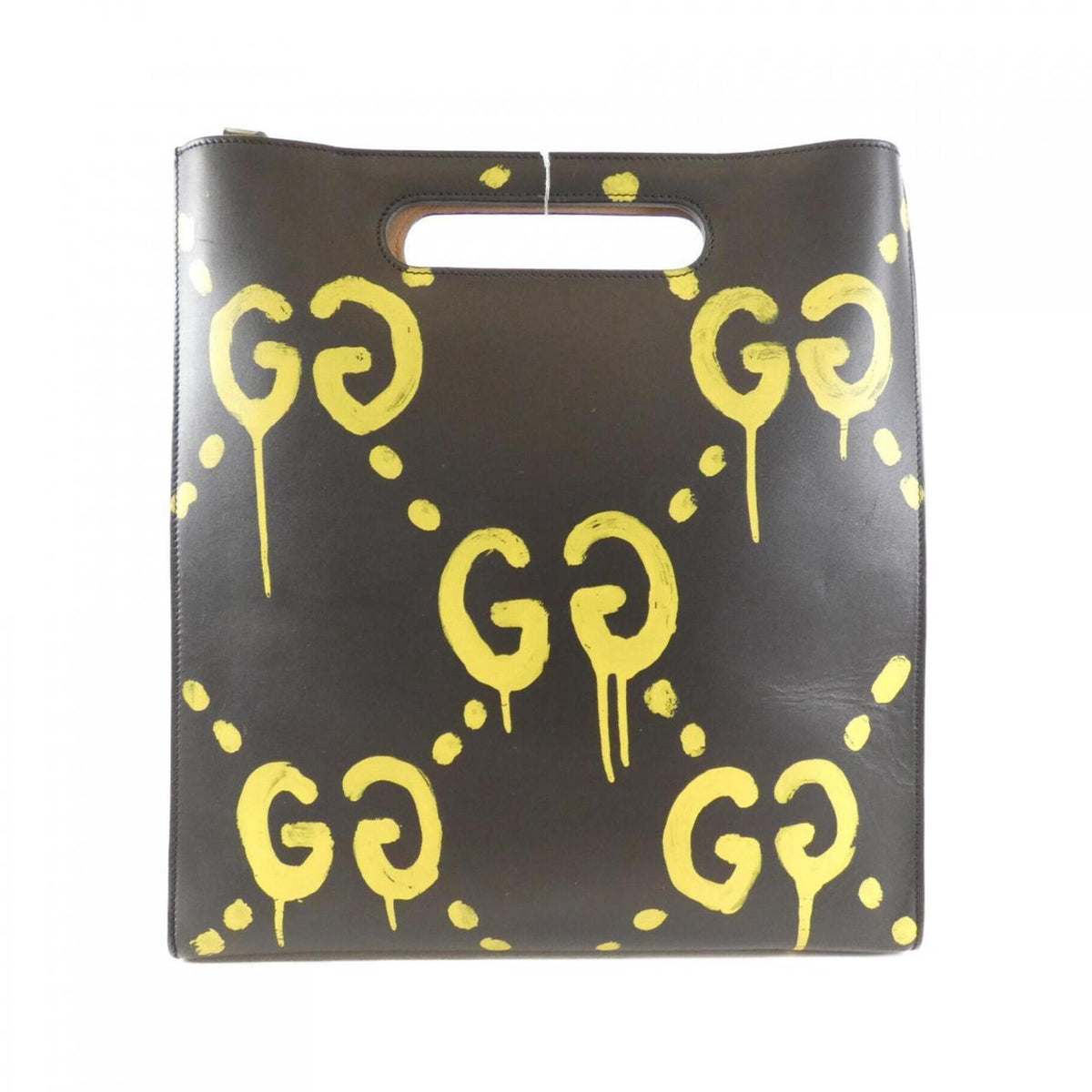 Gucci Black Yellow Leather Handbag