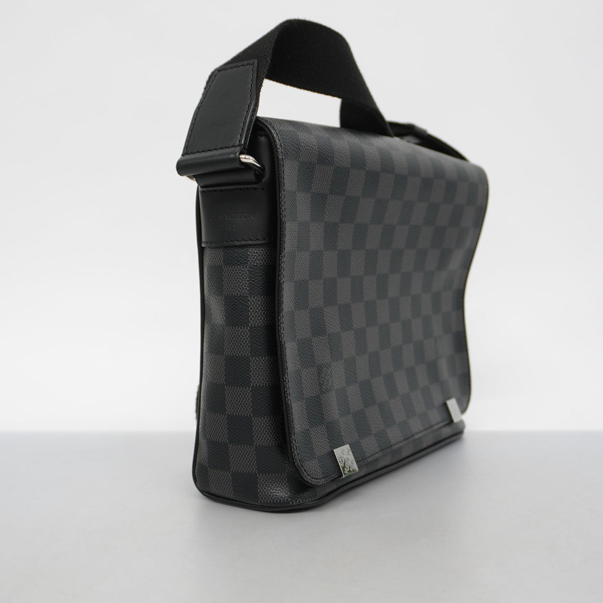 Louis VuittonAuth  Damier Graphite District PM N41028 Men's Shoulder Bag