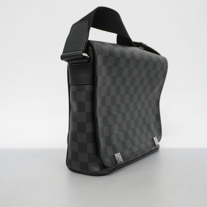 Louis VuittonAuth  Damier Graphite District PM N41028 Men's Shoulder Bag