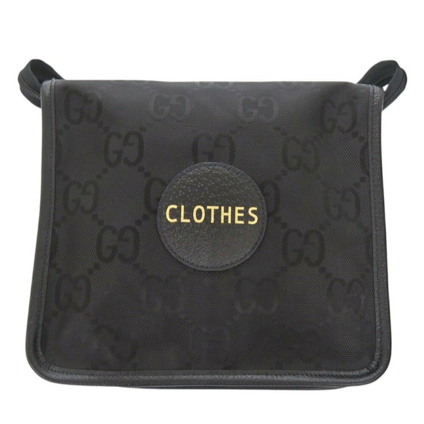 Gucci Black Nylon Canvas Leather Pouch