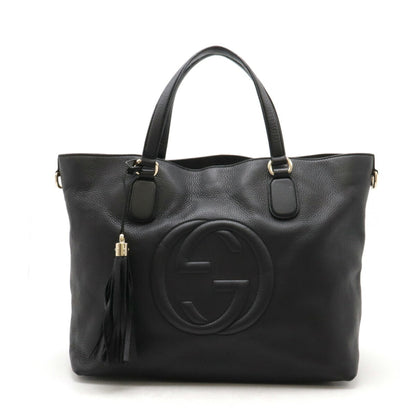 Gucci Soho Black Leather Shoulder Bag Tote Bag ()