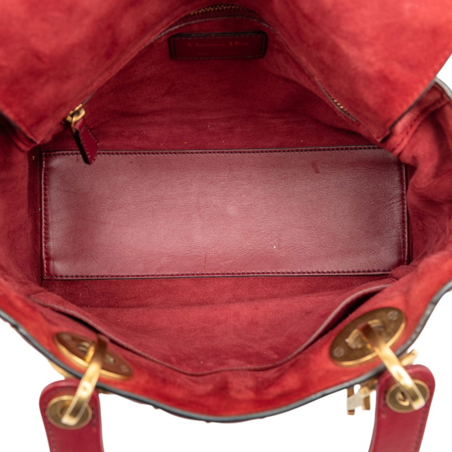 Christian Dior Red Color Wine Leather Handbag Shoulder Bag ()