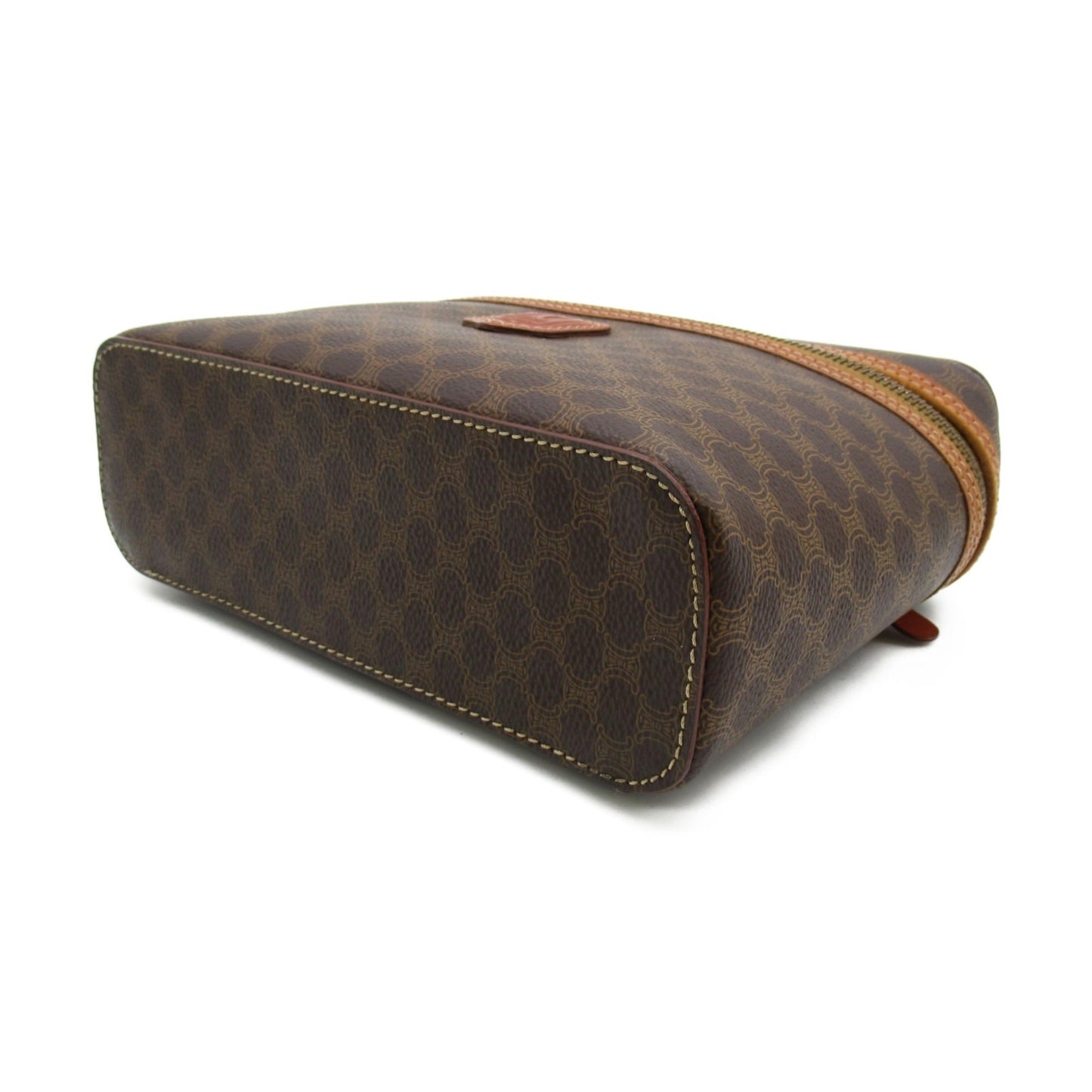 Celine Macadam vanity bag Brown PVC coated canvas