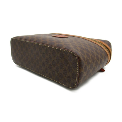 Celine Macadam vanity bag Brown PVC coated canvas