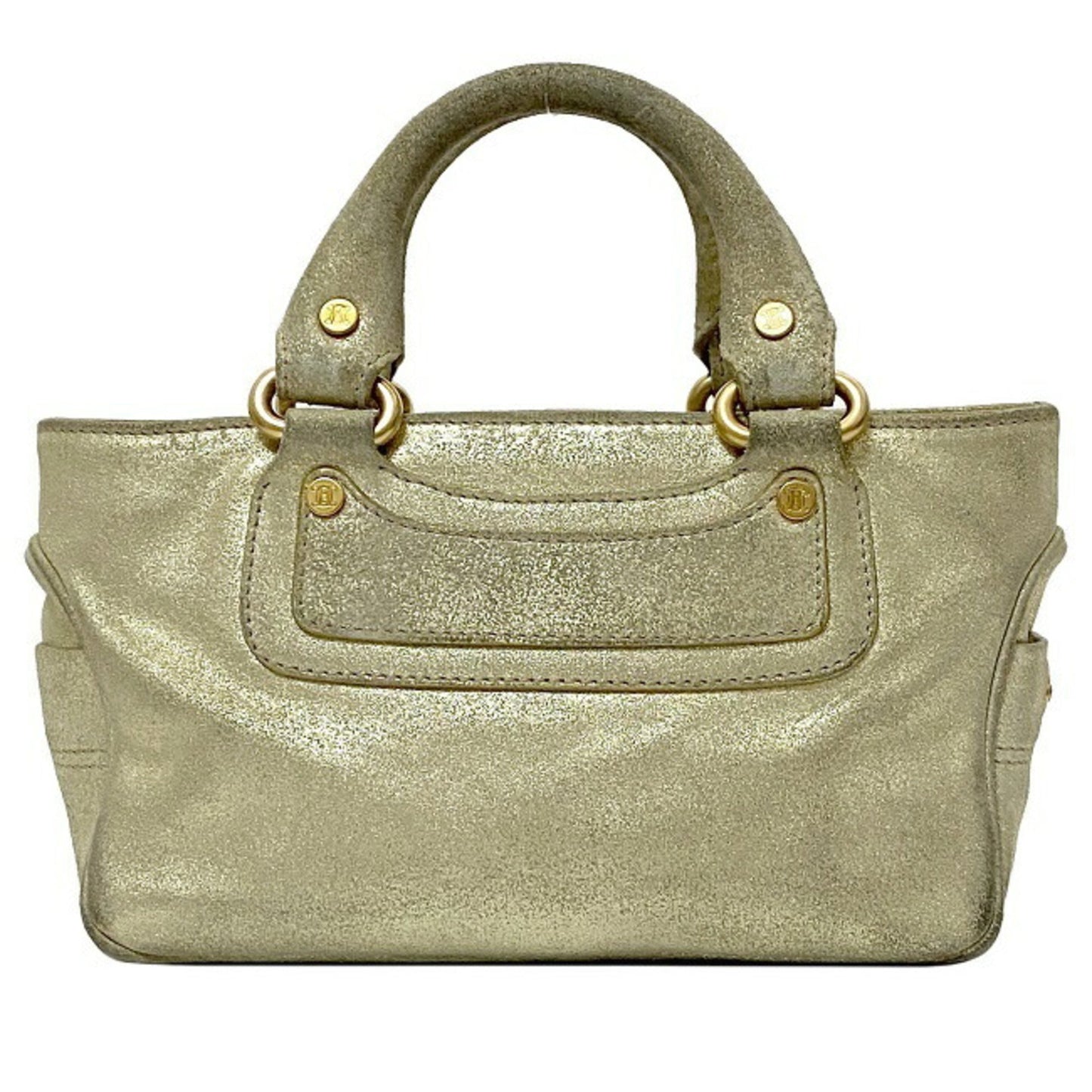 Celine handbag boogie bag silver gold CE00 13 leather Celine ladies plate
