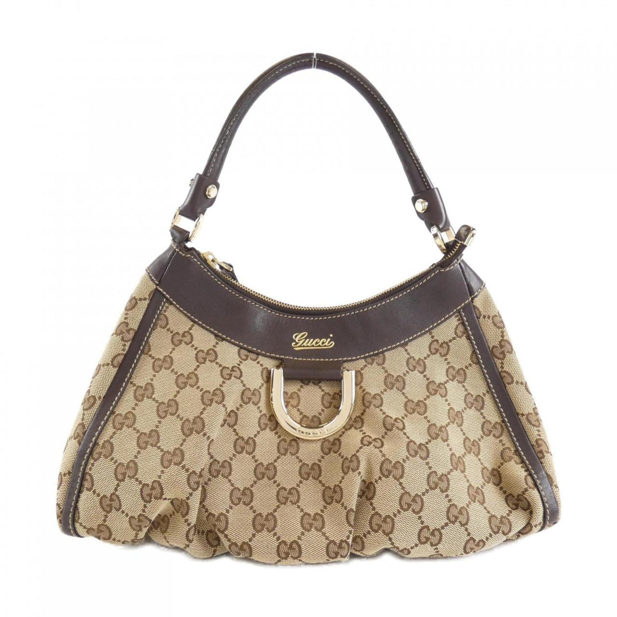 Gucci Beige Brown Gg Canvas Shoulder Bag ()