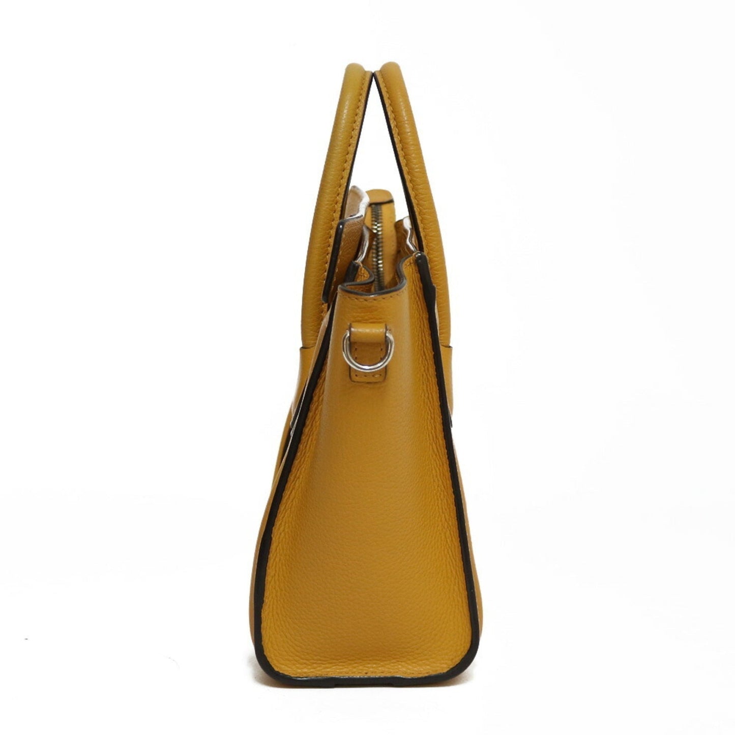 Celine Shoulder Bag Handbag Luggage Nano Yellow Ladies Leather