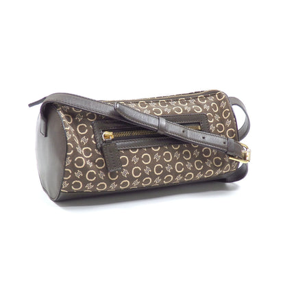 Celine Shoulder Bag C Macadam Women's Brown Canvas Leather