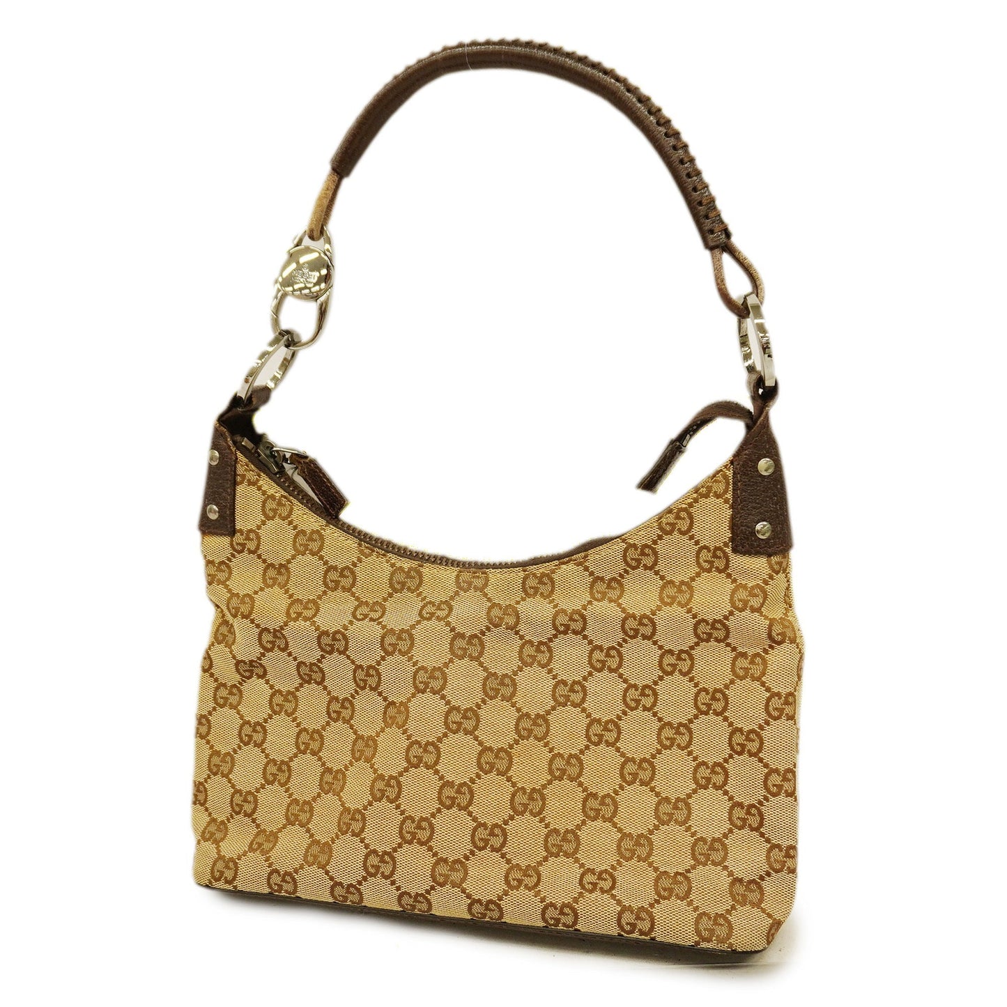 GUCCIAuth  GG Canvas Shoulder Bag 115002 Women's Shoulder Bag Beige,Brown