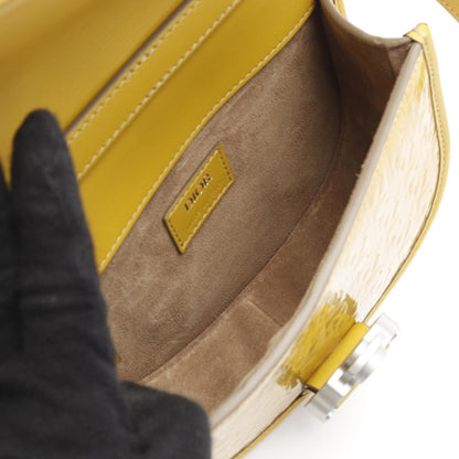 Christian Dior Yellow Patent Leather Shoulder Bag ()