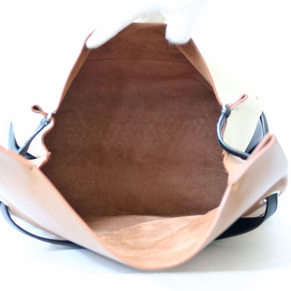 Celine Shoulder Bag All Soft Black x Brown White Ladies