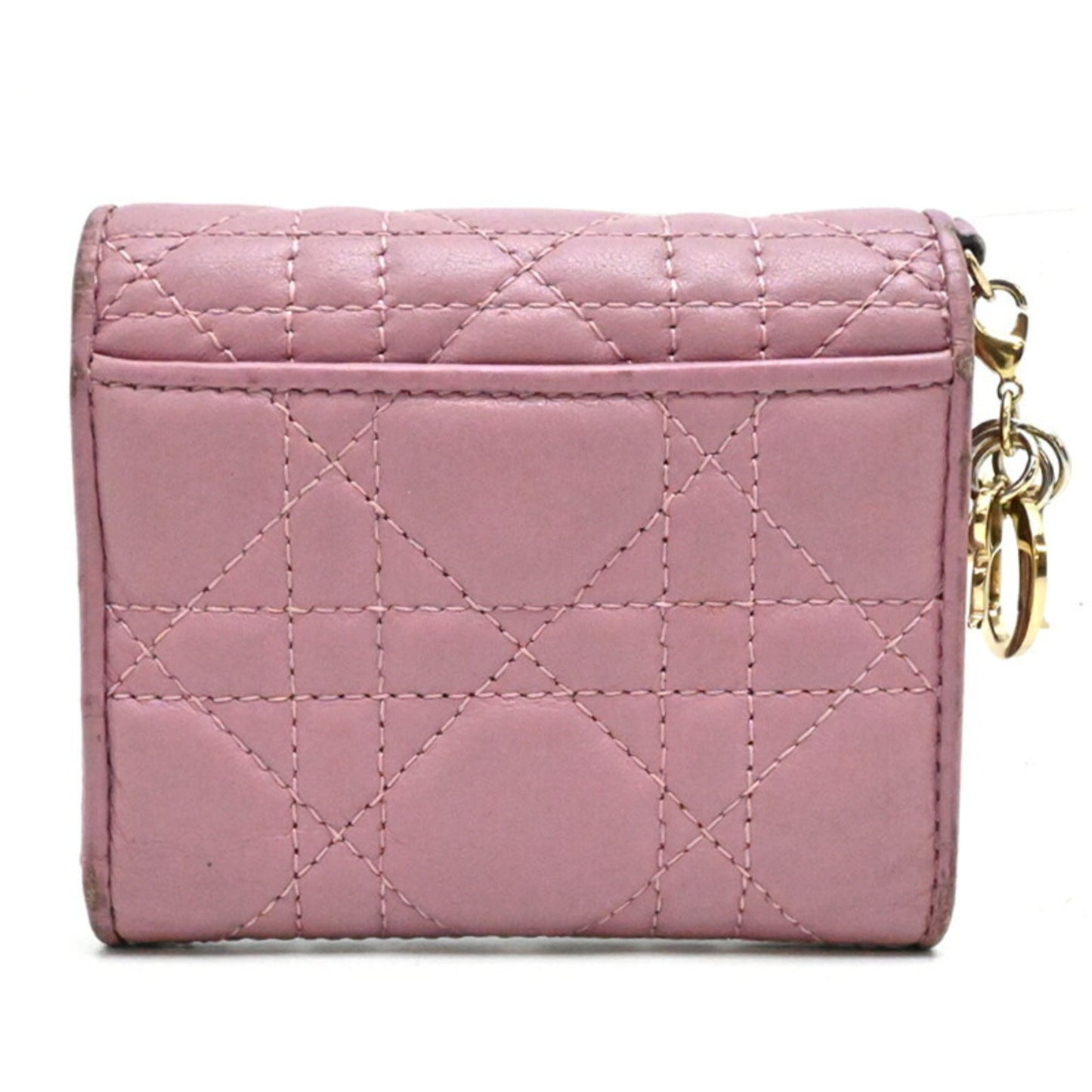 Christian Dior Pink Leather Wallet (Tri-Fold) ()