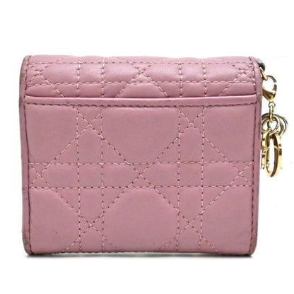 Christian Dior Pink Leather Wallet (Tri-Fold) ()