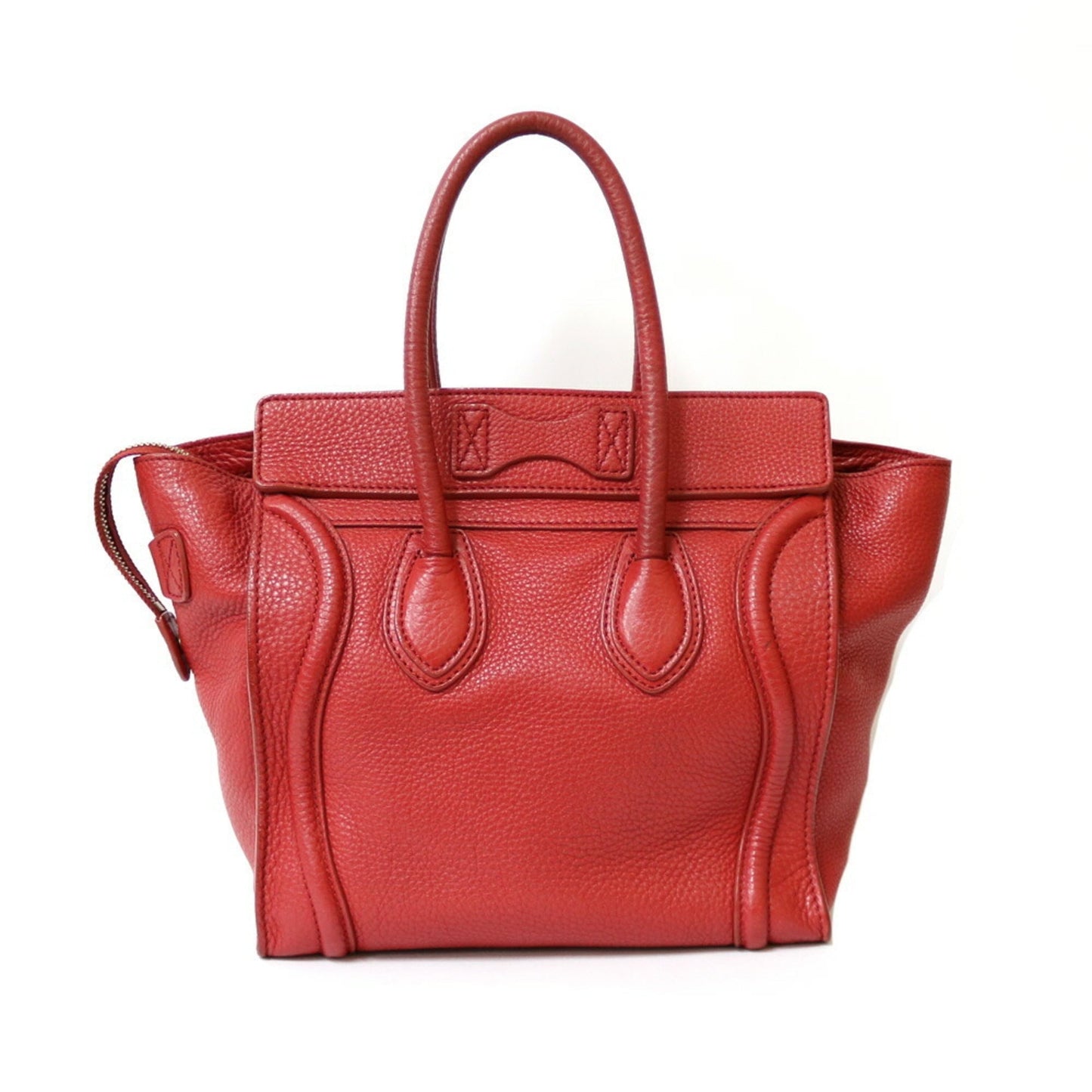 Celine Handbag Luggage Micro Red Ladies Leather